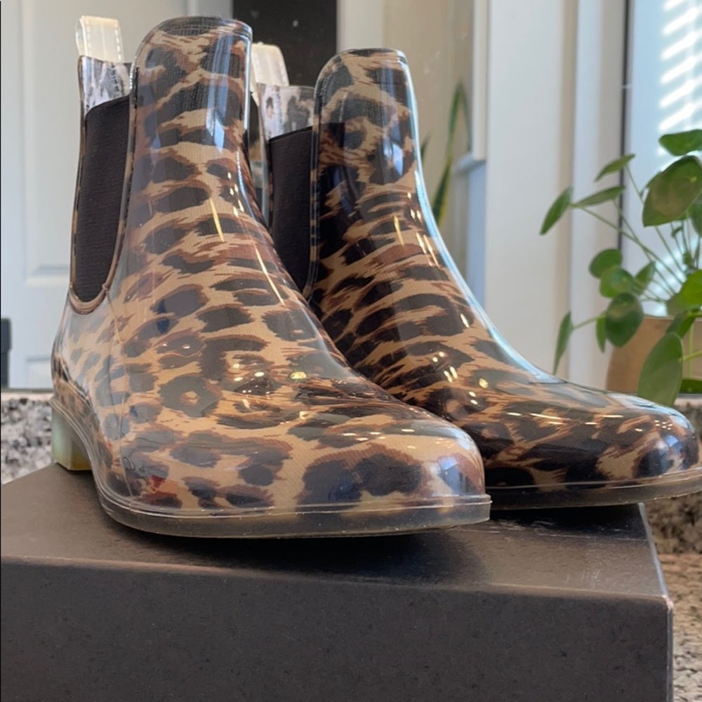 J. Crew Leopard Print Ankle Boots